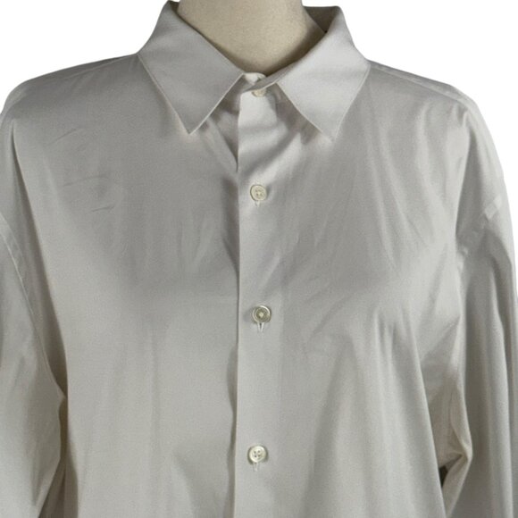 THEORY Men's Sylvain_Kenai White Button Down Shirt Size XL - Picture 8 of 8